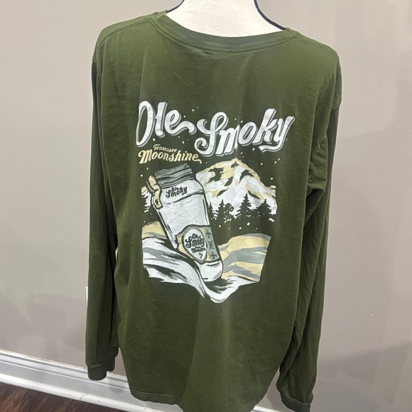 Olive Green 2xl ole smoky moonshine Long Sleeve Shirt - Picture 2 of 3